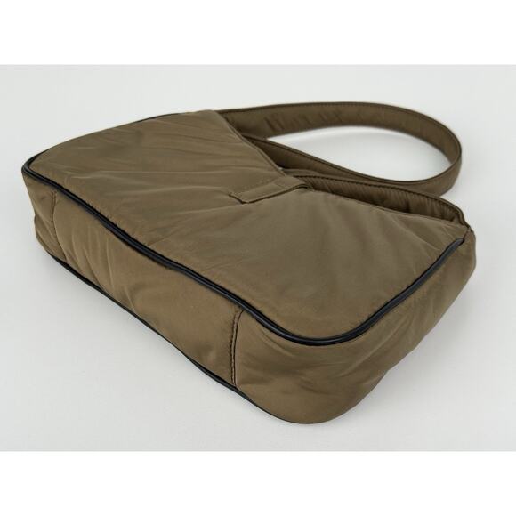 Saint Laurent Le 5 À 7 Hobo Bag Green Econyl Nylon with Bronze Hardware C-6 - Picture 11 of 16